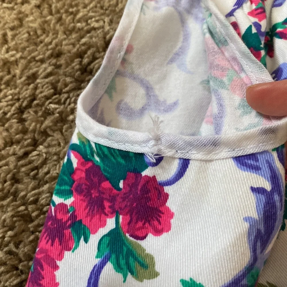 VTG 90’s Floral Print Roses Artist Art Smock Blouse Top - Picture 6 of 6